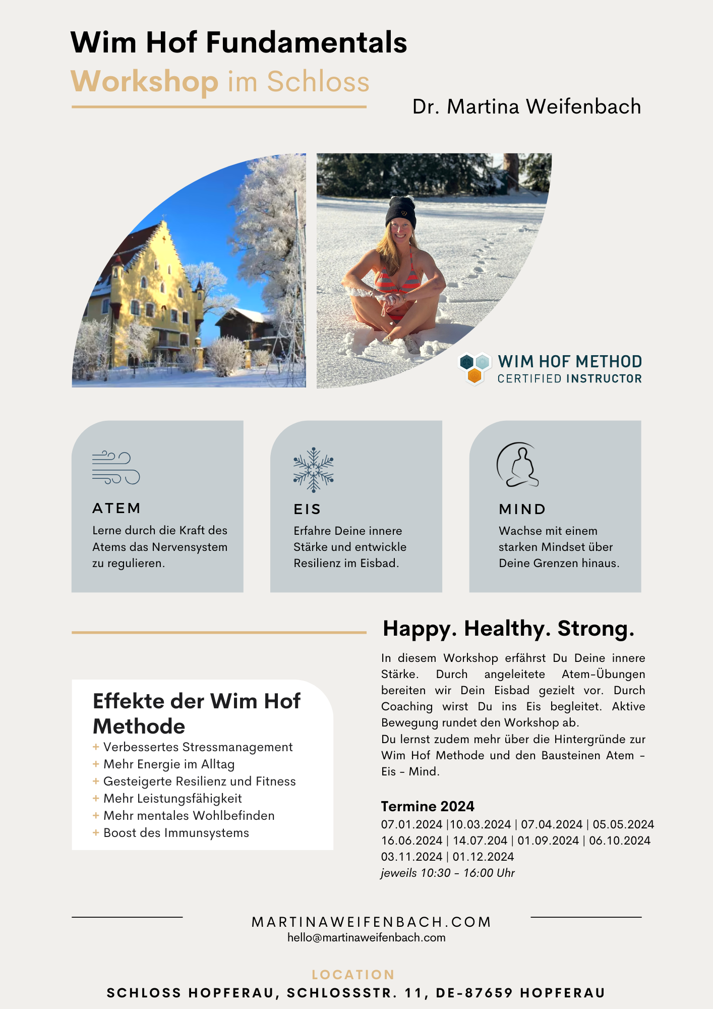 Wim Hof Workshop Flyer 2024